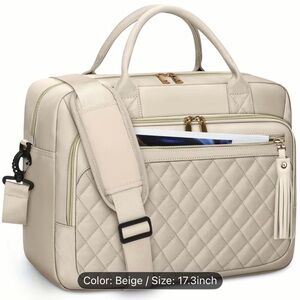 NWOT Elegant Beige Quilted women’s Bag